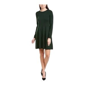Vince Camuto Forest Green Bow Back Long Sleeve Sweater Dress size M